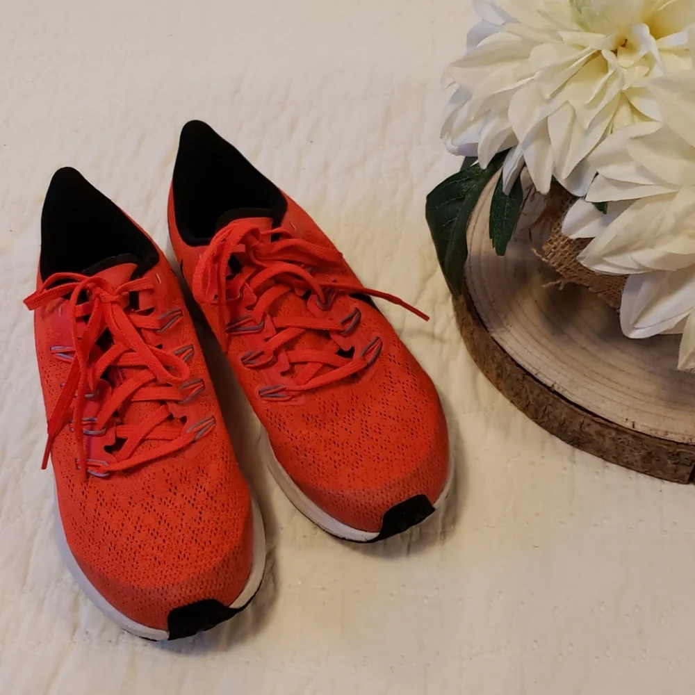 Nike Pegasus Athletic Shoe Youth Kids 5Y Orange Black Running Sneakers Bright
